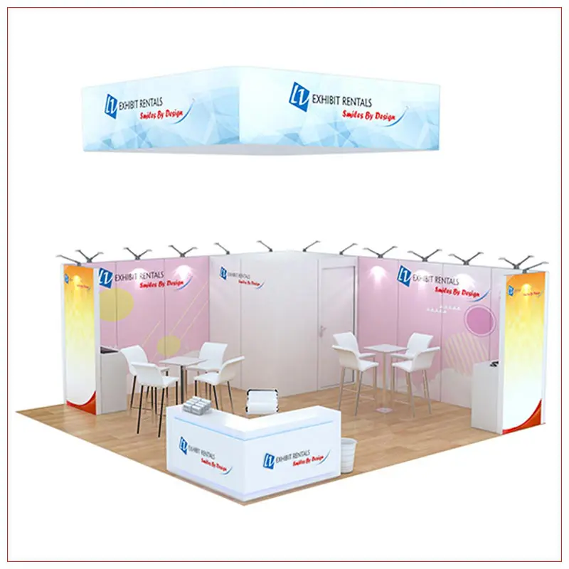 20x20 Trade Show Booth Rental Package 808 - LV Exhibit Rentals in Las Vegas