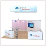 20x20 Trade Show Booth Rental Package 809 - Front View - LV Exhibit Rentals in Las Vegas