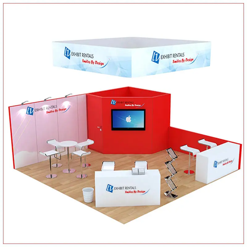 20x20 Trade Show Booth Rental Package 809 - LV Exhibit Rentals in Las Vegas