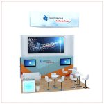 20x20 Trade Show Booth Rental Package 810 - Front View - LV Exhibit Rentals in Las Vegas