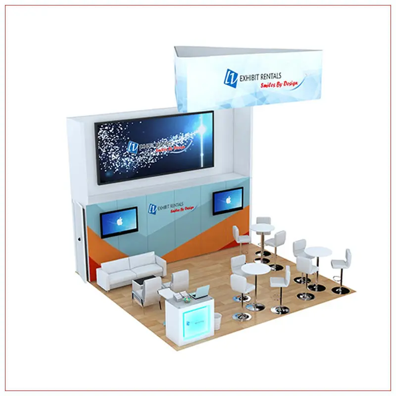 20x20 Trade Show Booth Rental Package 810 - LV Exhibit Rentals in Las Vegas