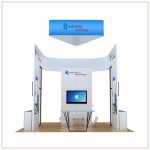 20x20 Trade Show Booth Rental Package 811 - Front View - LV Exhibit Rentals in Las Vegas