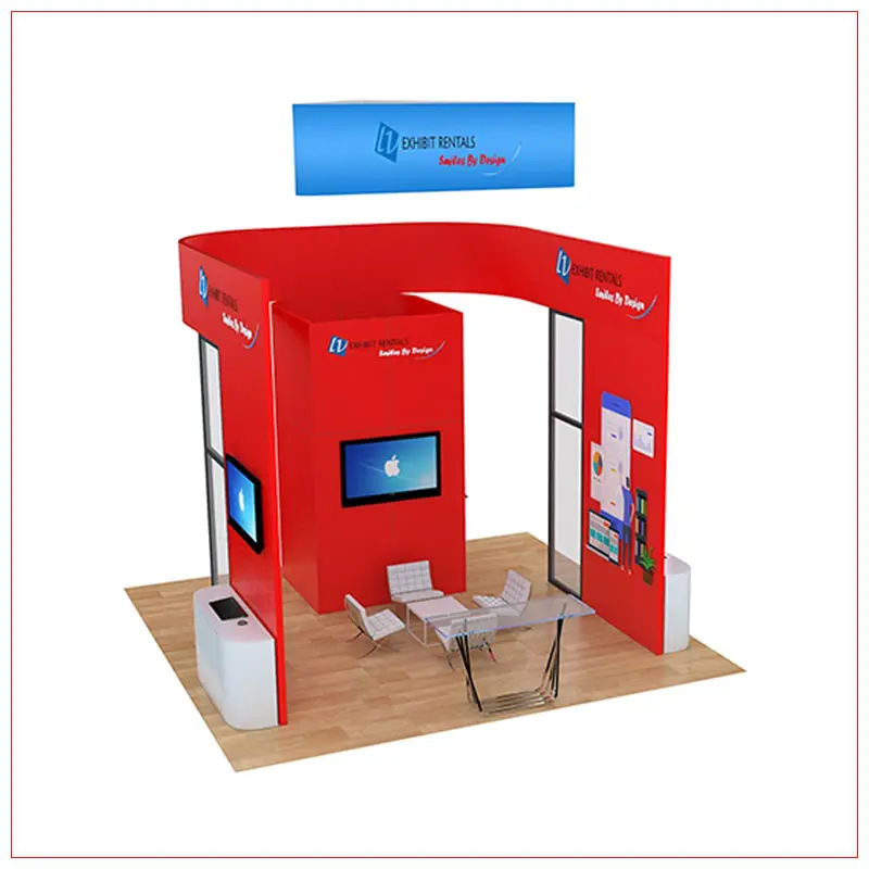 20x20 Trade Show Booth Rental Package 811 - LV Exhibit Rentals in Las Vegas