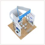 20x20 Trade Show Booth Rental Package 811 - Top-Down View - LV Exhibit Rentals in Las Vegas