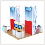 20x20 Trade Show Booth Rental Package 812 - Angle View - LV Exhibit Rentals in Las Vegas