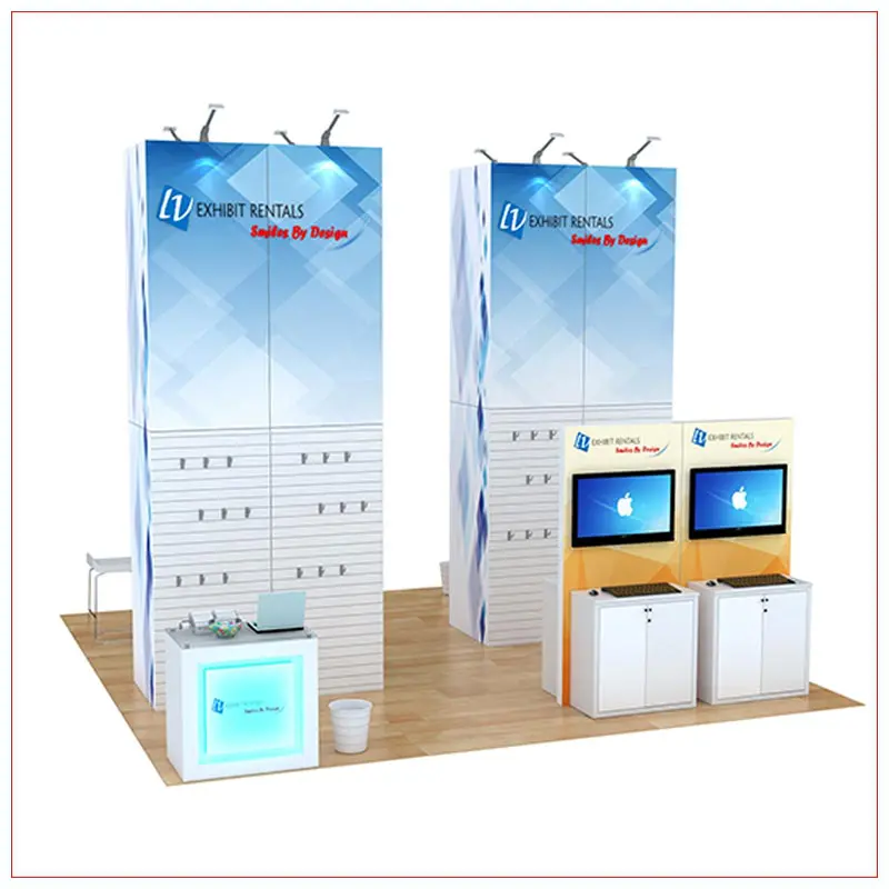 20x20 Trade Show Booth Rental Package 812 - LV Exhibit Rentals in Las Vegas