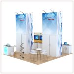20x20 Trade Show Booth Rental Package 812 - Rear View - LV Exhibit Rentals in Las Vegas