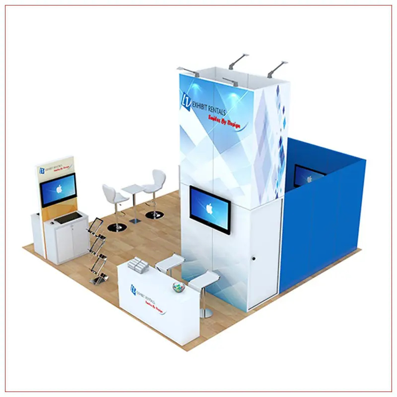 20x20 Trade Show Booth Rental Package 813 - LV Exhibit Rentals in Las Vegas