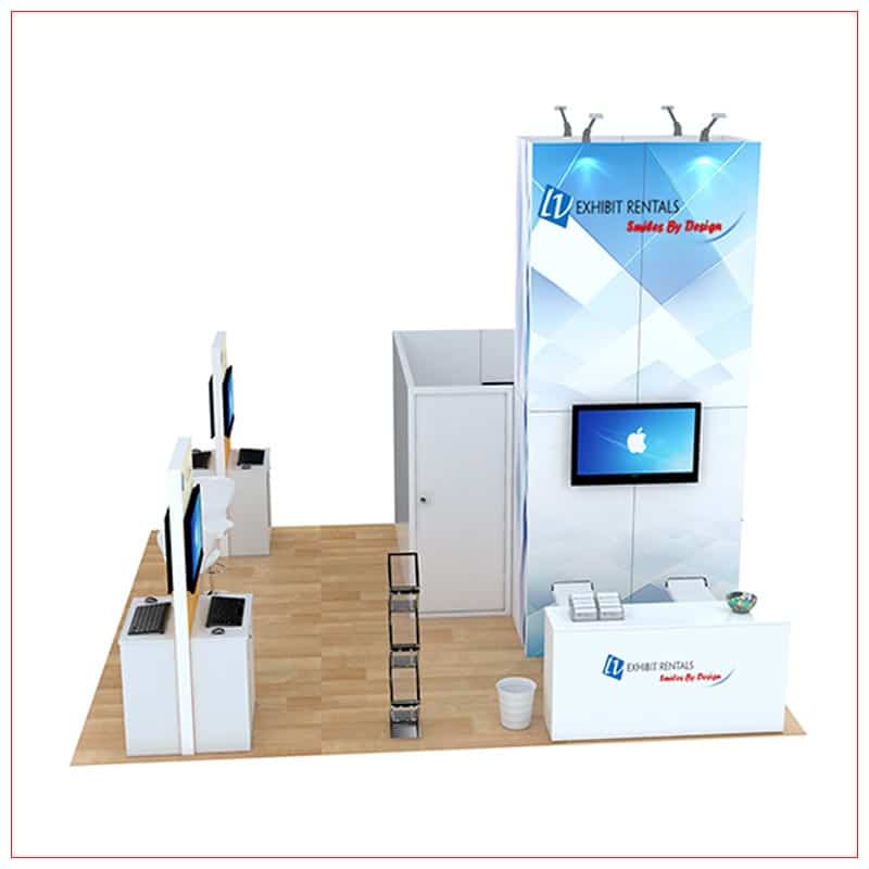 20x20 Trade Show Booth Rental Package 813 - Side View - LV Exhibit Rentals in Las Vegas
