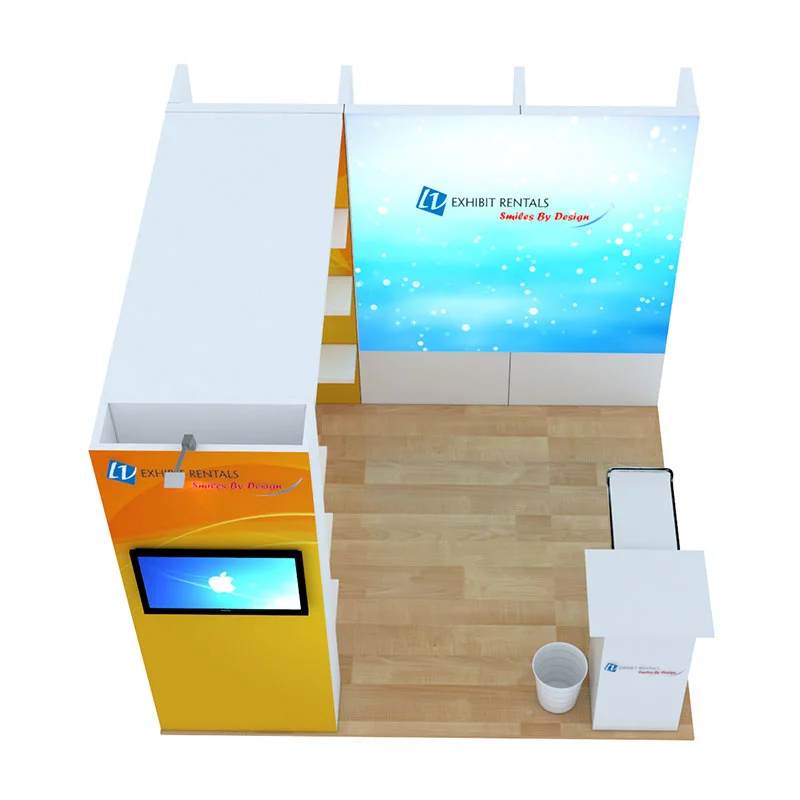 10x10 Trade Show Booth Rental Package 165 - LV Exhibit Rentals in Las Vegas 01
