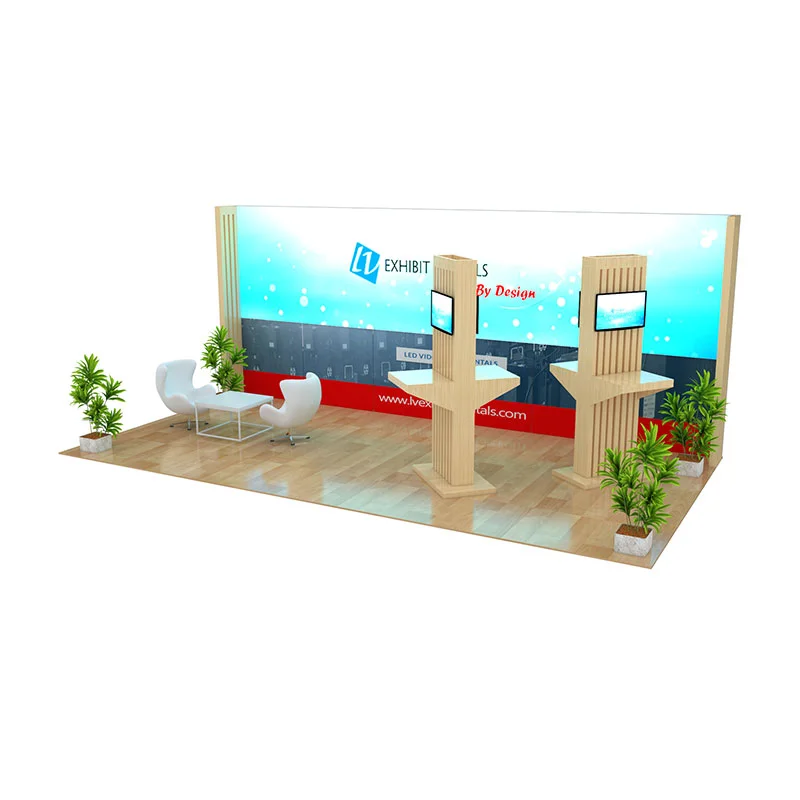 10x20 Trade Show Booth Rental Package 276 - LV Exhibit Rentals in Las Vegas 01