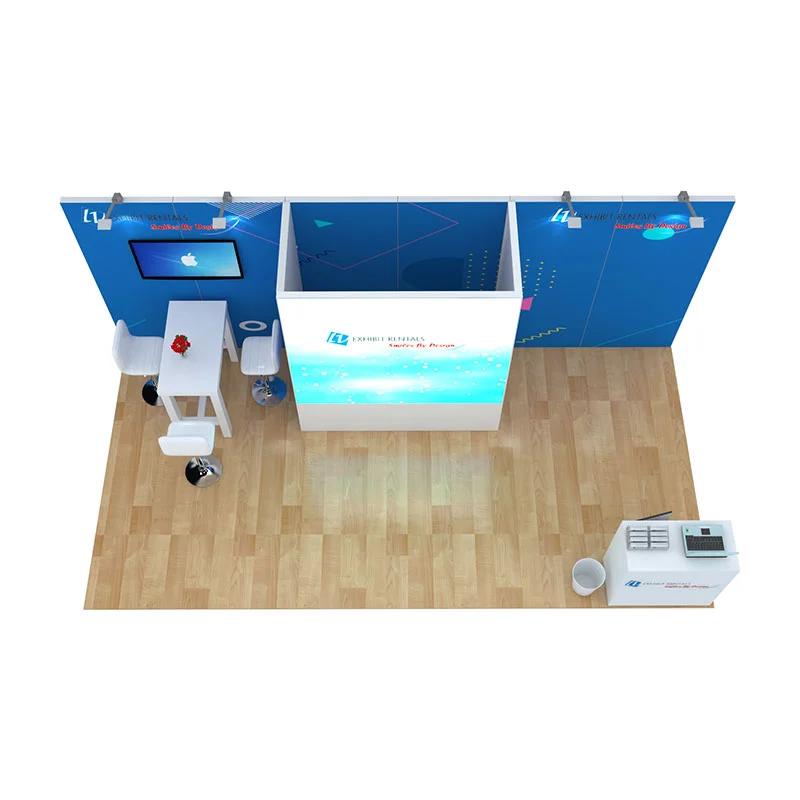 10x20 Trade Show Booth Rental Package 277 - LV Exhibit Rentals in Las Vegas 01