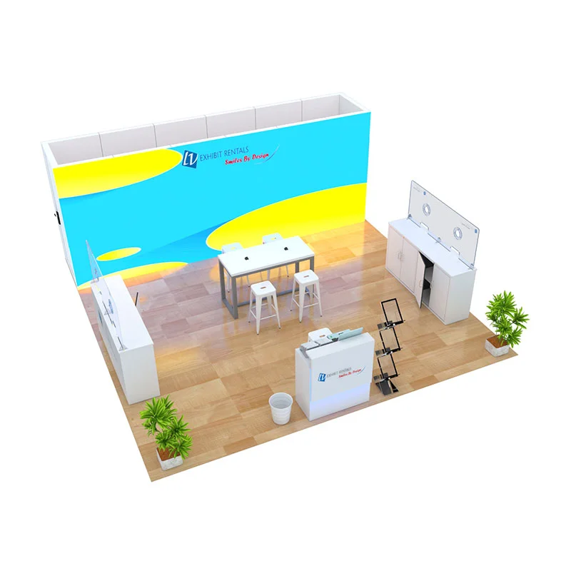 20x20 Trade Show Booth Rental Package 853 - LV Exhibit Rentals in Las Vegas 01
