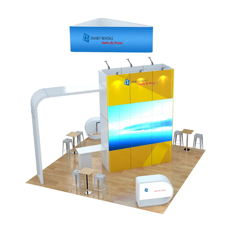 20x20 Trade Show Booth Rental Package 854 - LV Exhibit Rentals in Las Vegas 01