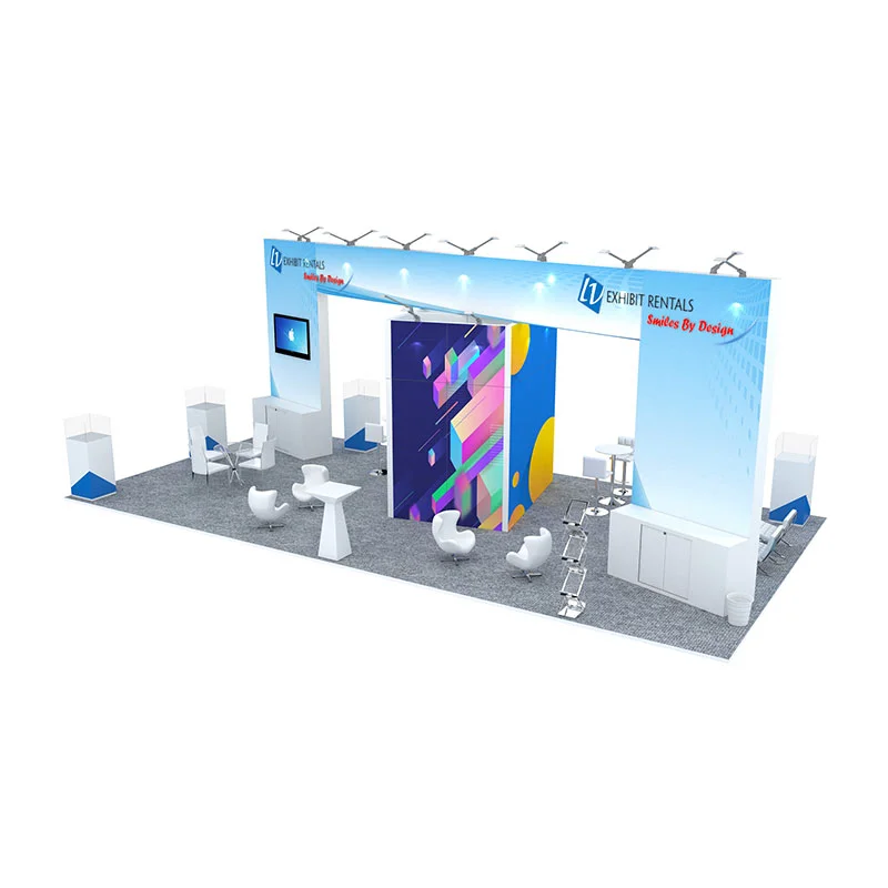 20x40 Trade Show Booth Rental Package 618 - LV Exhibit Rentals in Las Vegas 01