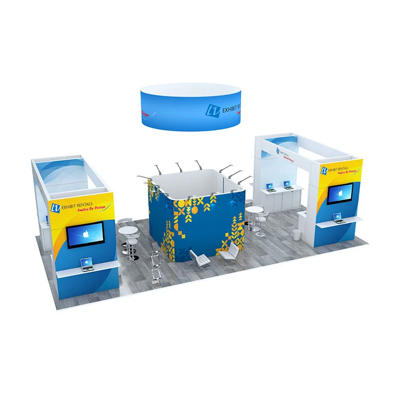 20x40 Trade Show Booth Rental Package 619 - LV Exhibit Rentals in Las Vegas 01
