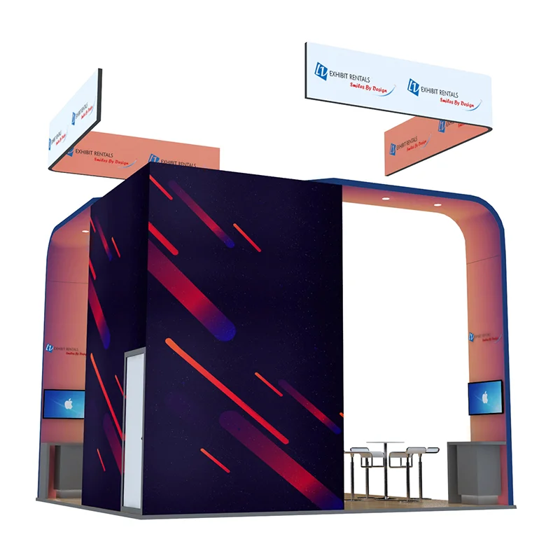 20×20 custom exhibition Booth design Rental – Package 886