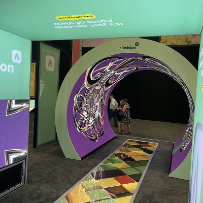 The Pixel Passage led trade show display arch