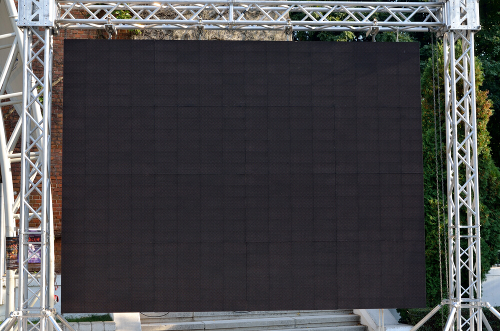 You can use multiple LED Screens to make a video wall.