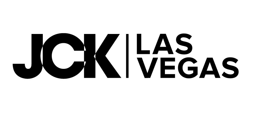 Black and white JCK Las Vegas logo featuring bold “JCK” lettering separated by a vertical line from the words “LAS VEGAS,” representing the premier jewelry trade show held annually in Las Vegas.