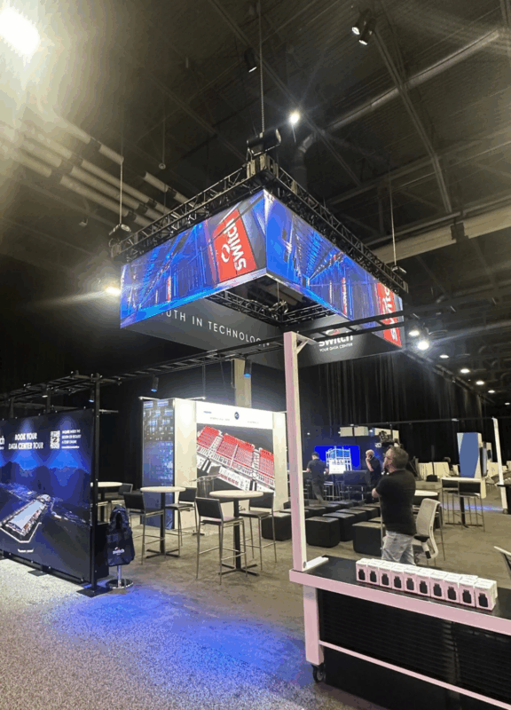 led trade show hanging signs