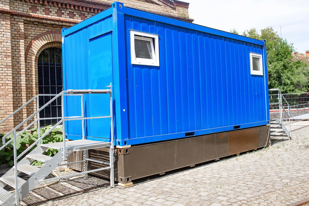 Shipping containers make a good base for custom event structures.