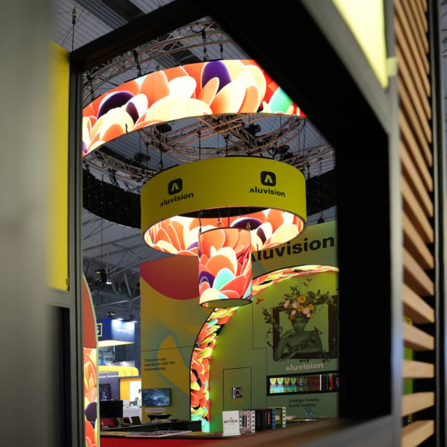 led hanging sign for trade shows