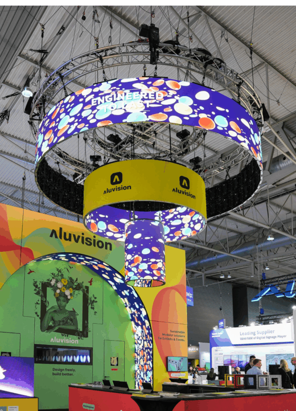 circular hanging led sign for trade shows