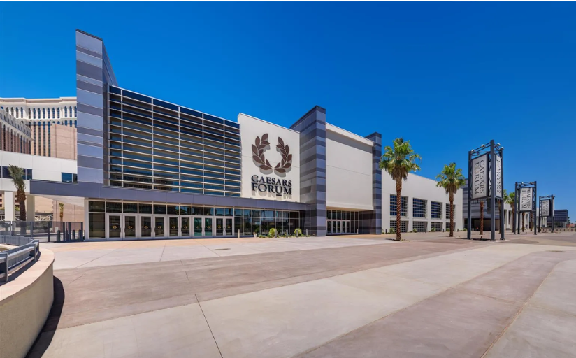 exterior of caeasar's forum in las vegas