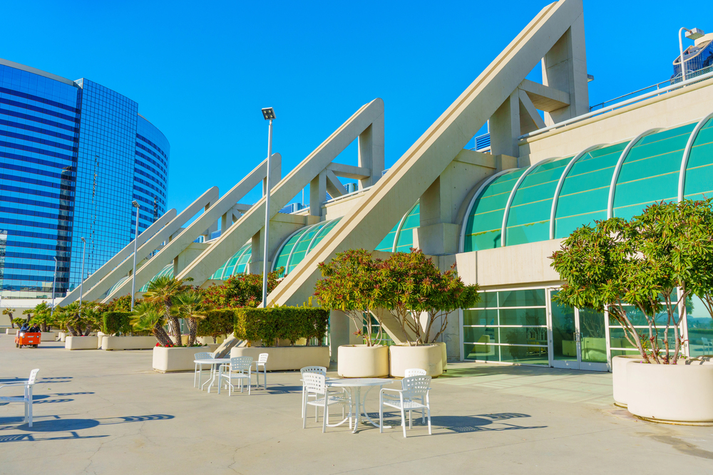 exterior of san diego convention center, where many trade shows occur