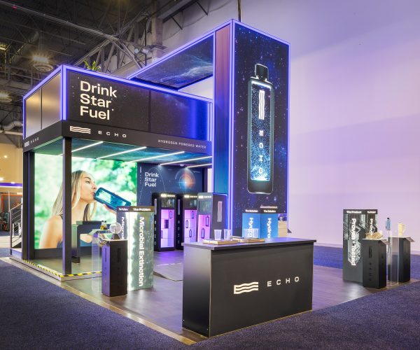 double-deck trade show booth exhibit