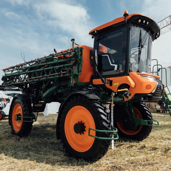 tractor sprayer at farm progress show