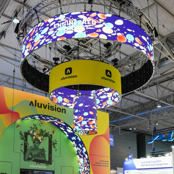 circular hanging led sign for trade shows